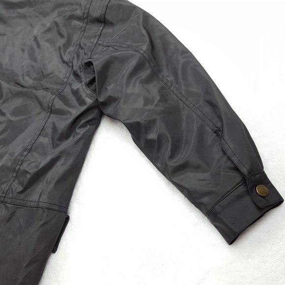 Miletta Full Zip PVC Hooded Coat , Black, Faux Fur Lining, Women's Size Small - Picture 11 of 12